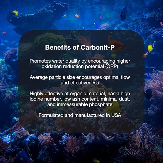 Brightwell Aquatics Carbonit-P - Activated Carbon Filter Media for Marine and Freshwater Aquarium