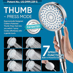 Cobbe Filtered Shower Head with Handheld, High Pressure 7-mode Showerhead with Filters for Hard Water - Remove Chlorine - Reduces Dry Itchy Skin, Patented Paddle Shift Design, Chrome