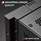 Sysracks 12U Wall Mount Server Rack Cabinet, 19” Locking Network Rack, 24” Deep, Glass Door, with Fan, PDU and Shelf