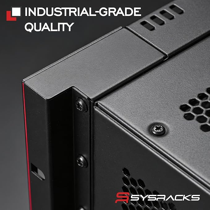 Sysracks 18U Wall Mount Server Rack Cabinet, 19” Locking Network Rack, 24” Deep, Glass Door, with Fan, PDU and Shelf