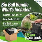 Aquatic Experts Bio Balls Filter Media Bulk, 1.5 Inch Large Bio Balls for Pond & Aquarium Filters, Pond Filter Media for Outdoor Ponds, (Bio Ball Bundle, 1.5 Inch)