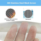 304 Stainless Steel Mesh Screen#60Mesh -Size:15.7"x47.2"(40x120cm), for Home, Garden and Farm. Window or Door Filter, Guards Against Pests Like Mice, Snakes, and Rodents. Easy to Cut and Install.