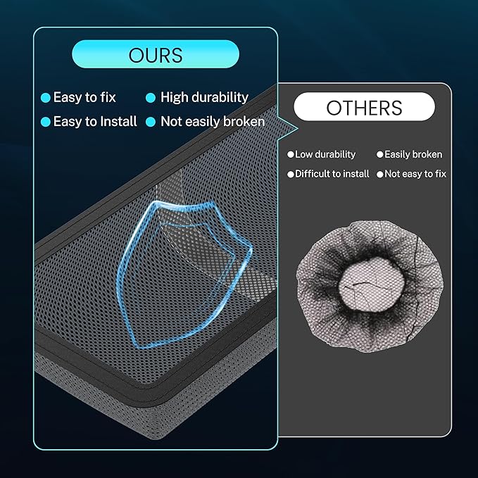 6 Pack Floor Register Cover Trap, HG Power 4 x 10 Inch Floor Vent Screen Net, Nylon Fabric Mesh Air Vent Filter for Home Floor, Catches Coins, Toys, Snacks, Pet Hair, Pet Food