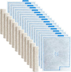16Pack Large Filter Cartridges Replacement Compatible with Aqueon QuietFlow LED PRO Size 20,30,50,75/Power Filter Size 20,30,50,55/75, E Internal 40 and Canister Filter (Extra 12Pcs Filter Pads)