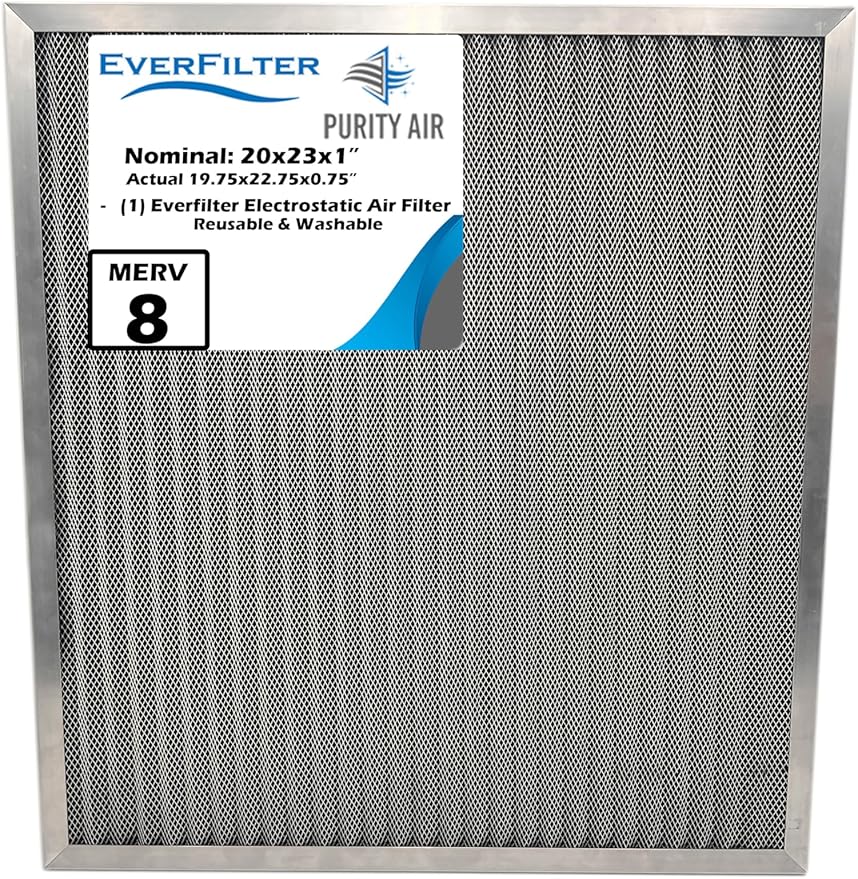 20x23x1 Electro-static Air Filter (1-Ct) AC Furnace Filter, Reusable & Washable 4-Stage Electrostatic Filter for Residential and Commerical HVAC (Actual Size:19.75 x 22.75 x 0.75 Inches)
