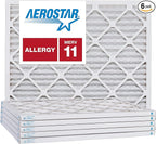 Aerostar 17x22x1 MERV 11, Pleated Air Filter, 17x22x1, Box of 6, Made in the USA