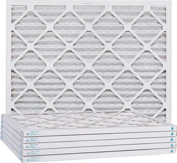 Aerostar 18x25x1 MERV 8 Air Filter, Pleated AC Furnace HVAC Filters (17.5x24.5x0.75), Electrostatically Charged for Allergies Dust Pet Dander Pollen Mold Lint, MPR 600 FPR 5, USA, 6 Pack