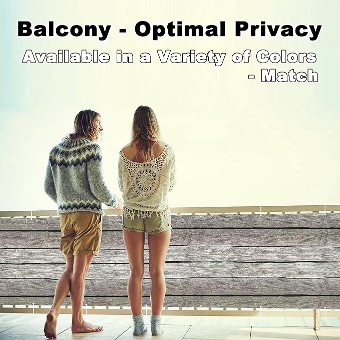 Privacy Fence 2.8' x 29.5' UV Protection Weather Resistant Waterproof Privacy Fence Panels for Outside, Included Cable Zip Ties for Garden Wall, Patio Gate, Patio Deck, Floor Pattern