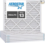 Aerostar 21 1/4x21 1/4x1 MERV 13, Pleated Air Filter, 21 1/4 x 21 1/4 x 1, Box of 6, Made in the USA