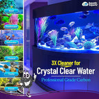 Premium Activated Carbon, Aquarium Carbon for Fish Tank Filter, Aquarium Filter Media, Granulated Charcoal for Fish Tanks, Activated Charcoal Bulk (3 lbs with 4 Fine Mesh Bags)