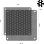120mm Fan Dust Filter PC, 10Pack PVC Computer Dust Filter Mesh Dustproof Case Cover PC Cooler Fan Filter Grills with 40pcs Screws for Computer Cooler (PVC, 120 * 120mm, 10pcs, Black)