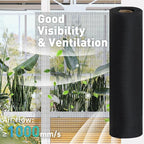 304 Stainless Steel Mesh Window Screen Roll,47IN x 98.43FT Black Metal Window Screen Replacement,Window Screen Mesh for Window,Door,Patio,Pet,Vent,Filter,Porch,Cage and DIY Project (22 Mesh)