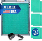 12x24x1 Polarized Media Electronic Air Filter - High Air Flow - Homeowner Installed - 1-Yr Supply of Replacement Pads - Simply Replace Your Current AC/Furnace Air Filter and PLUG IT IN!