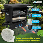 Aquatic Experts Classic Koi Pond Filter Pad FINE - White Bulk Roll Pond Filter Media, Ultra-Durable Pond Filters for Outdoor Ponds, Reusable Fish Pond Filter Material, USA, (18" x 36", Fine (White))