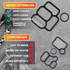 Head Cylinder Solenoid Valve Gasket Replacement for Honda S2000 2.0L 2.2L 2000-2009 - Honda VTEC Filter Spool Valve - Set of 15825-PCX-015+91319-PAA-A01 by AUTOMAJOR
