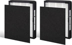 2-Pack IAF-H-100A True Idylis A Replacement Filter, Compatible with FAP-C01-A, Idylis Air Purifiers AC-2119, IAP-10-100, IAP-10-150, IAPC-40-140, Part # 1150096, 2 H13 FILTER + 2 Carbon Pre-filters