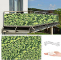 Fence Privacy Screen 4.6' x 13.1' Durable and UV Resistant Garden Fence, Included Cable Ties Customized Size for Wall Screen, Outdoor Garden, Wedding Decor, Green Leaf Pattern