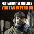 MIRA Safety - NBC-77 SOF - Single 40mm Gas Mask Filter - Special Combined CBRN Respirator Filters - NATO Standard Size (40mm x 1/7") - Canister Filter Fits CBRN Gas Masks - 20 Year Shelf Life
