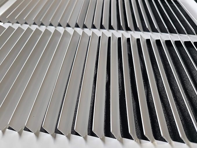Fits 8x8 Duct Opening | Steel Return Air Grille by Handua | Vent Cover Grill for Sidewall and Ceiling | White | HVAC Cold Air Intake Grille | Outer Dimensions: 9.75"W X 9.75"