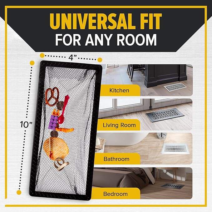 Screen for Home Air Vent Filters 4"x10", 2-Pack