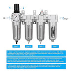 NANPU 3/4" NPT Industrial Grade 4 Stage Air Drying System - Double Particulate Filters, Coalescing Filter, Desiccant Dryer & Air Regulator, Metal Bowl, Auto Drain, for Paint Spray＆ Plasma Cutter