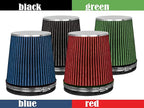 Mortar Aftermarket Auto Air Filter – 6 In Flange ID Car Enthusiast Class Universal Cold Air Intake Gulps in More Air for More Engine Power & Passionate Induction Sound, Length 6 In, Red