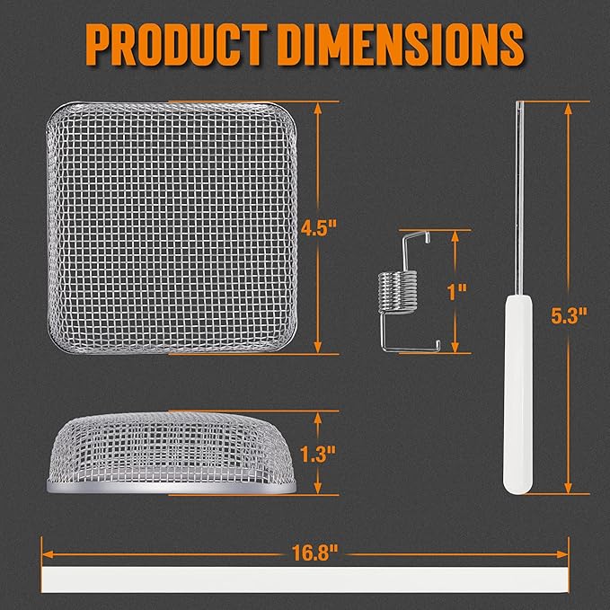 TONDA RV Furnace Vent Screen, Bug Screens Heater Vent Cover for Camper with Installation Tool and Silicone Rubber, Square 2 Pack