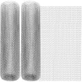 SATINIOR 2 Packs 11.8 x 39.3 Inch 304 Stainless Steel Woven Wire Mesh Fine Screen for Vent, Garden, Cage, Window Screen, Filter, Filtration Cloth, Vent Mesh (5 Mesh)