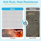 8 Pcs 13x9 (33cmx23cm) 5 Mesh 304 Stainless Steel Wire Mesh Sheet, Rustproof Metal Mesh Sheet Screen for DIY Crafts, Vent Covers, Garden Fencing, Window Protection & Industrial Filters