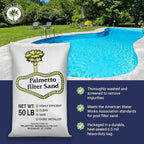 Palmetto 2 Pack Pool Filter Sand, Clean and Clear Water, Natural Sand for Residential and Commercial Pool Sand Filter Pumps, 50 Pound
