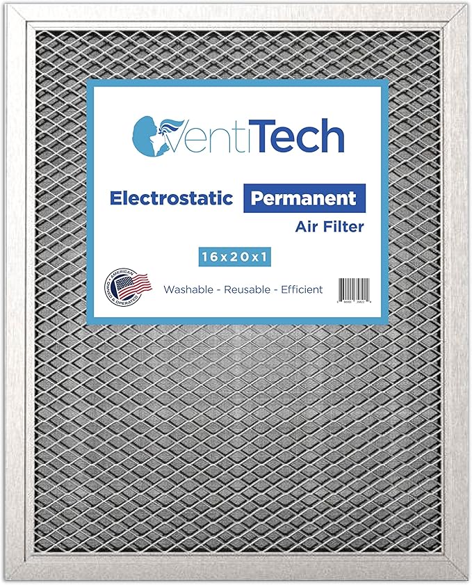16x20x1 Washable Electrostatic Air Filter. Reusable HVAC & Furnace Air Filter
