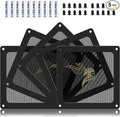 Dust Filter PC 90mm for Computer Cooler/PSU/Routers PVC 50 Mesh, Magnetic Frame PC Fan Dust Mesh Cooler Filter Dustproof Computer Fan Grills (PVC, Gentleman, 90 * 90mm, 5pcs, Black)