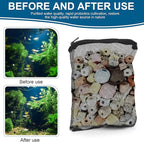 10Pcs Media Bags for Aquarium Fine Mesh Bag Aquarium Filter Media Bags with Plastic Zipper Suitable for Activated Carbon, Filter Stones, Ceramic Rings（Black）