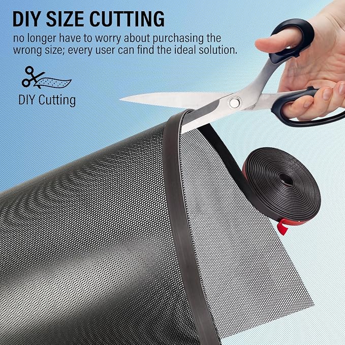 39x5.5 inch Customizable DIY Floor Vent Covers, Magnetic PVC Vent Mesh for Wall, Ceiling & Home Floor, PC Case Dust Mesh Filter