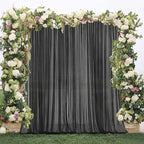 RYB HOME 2 Panels Porch Screen Mesh Outdoor Curtains Lightweight Mosquito Netting for Patio Gazebo Pool Hut Bug Netting Size Adjustable, Black, 118 inches Wide x 108 inches Long