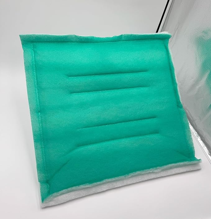Paint Booth Intake Air Filter Panel, Crossdraft Spray Booth Filter Pad with Dry Tackifier (20/case, 20" x 20")