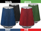 Mortar Aftermarket Auto Air Filter - Car Enthusiast Class Universal Cold Air Intake Gulps in More Air for More Engine Power & Passionate Induction Sound, 8-In-Long, Flange ID 4 In, Blue