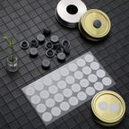 Zonon 64 Pcs Synthetic Filter Paper Stickers 0. 3 Um Filter Disc Mushroom and 100 Pieces Pressure Resistance Vial Rubber Stopper Injection Ports for Mushroom Cultivation(13.2mm Diameter)