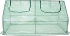 Sunnydaze Outdoor Portable Mini Cloche Greenhouse with 2 Zipper Doors - Green