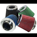 Mortar Aftermarket Auto Air Filter Replacement - Car Enthusiast Class Universal Cold Air Intake Gulps in More Air for More Engine Power & Passionate Induction Sound, 3 In, Black