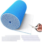 MERV 8 Air Vent Filters, 14" x 140"Cut to Fit Air Filter Material (80+ Filters),Electrostatic Triple Vent Filter for Floor, Ceiling, HVAC & RV Vents, Includes 48 Adhesive Hook Tape