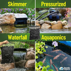 Aquatic Experts 1.5" Large Bio Balls for Ponds – Biological Filter Media for Waterfalls & Outdoor Pond Filters, Treats Up to 330 Gallons (100 Count + 10" x 12" Mesh Bag)
