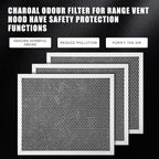 Baquler Range Hood Filter Compatible with Broan Nutone 97007696 Range Hood Replacement Filter Stove Vent Aluminum Mesh Charcoal for Kitchen Air(8 Pcs)
