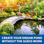The Pond Guy AllClear Ecosystem Kit – Complete DIY Fishpond with Liner, Pump, UV Filter & Waterfall (1,000-2,000 Gallons) 11' x 11'
