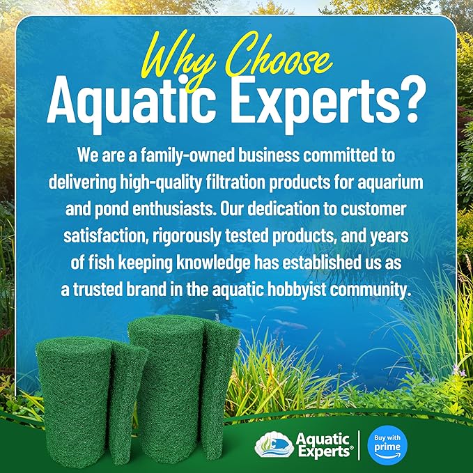 Aquatic Experts Green COARSE Pond Filter Pad - 2 inch Thick - Bulk Roll Water Garden Filter Pond Media - Made in USA, (14" x 56")