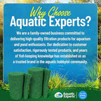 Aquatic Experts Green COARSE Pond Filter Pad - 2 inch Thick - Bulk Roll Water Garden Filter Pond Media - Made in USA, (14" x 56")
