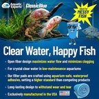 Aquatic Experts Classic Bonded Aquarium Filter Pad -24 Inches by 72 Inches by .75 Inch - Blue and White Aquarium Filter Media Roll Bulk Can Be Cut to Fit Most Filters, Made in USA (24" x 72")