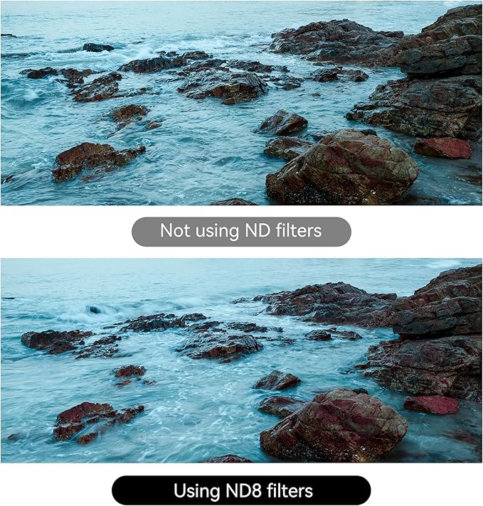 7artisans Nano Magnetic Filter UV Filter ND Light Reduction Filter/CPL Polarization Filter/GND Gradient Filter/Black Mist 1/4 Portrait Photography Filter Suitable for Lens(82mm ND8)