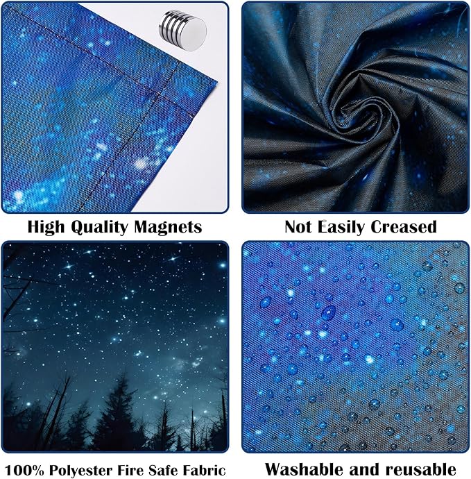 Fluorescent Light Covers - Classroom Covers for Ceiling Lights, 1 PCS 4 x 2 Feet Magnetic Light Filters, Classroom, Office Decor (Forests & Starry Sky-2)