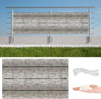 Privacy Screen 2.8' x 13.1' Durable UV-Resistant Balcony Privacy, with Grommets, for Carport, Fence, Patio, Apartment, Backyard, Balcony, Floor Pattern
